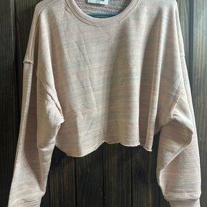 Double Zero Blush Cropped Crewneck Sweatshirt